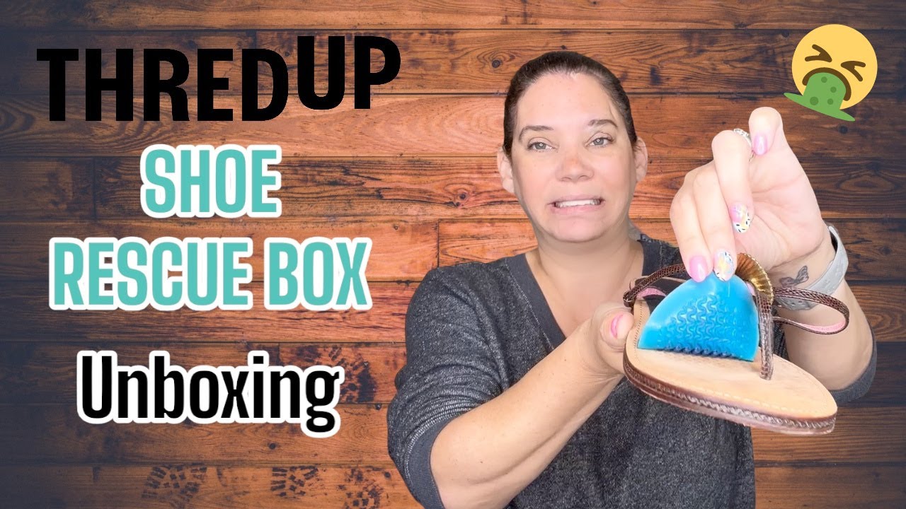 THREDUP SHOE RESCUE BOX UNBOXING! WHY did they leave this ON?? 15 Pairs of Mixed Sizes + Bonus Pair!