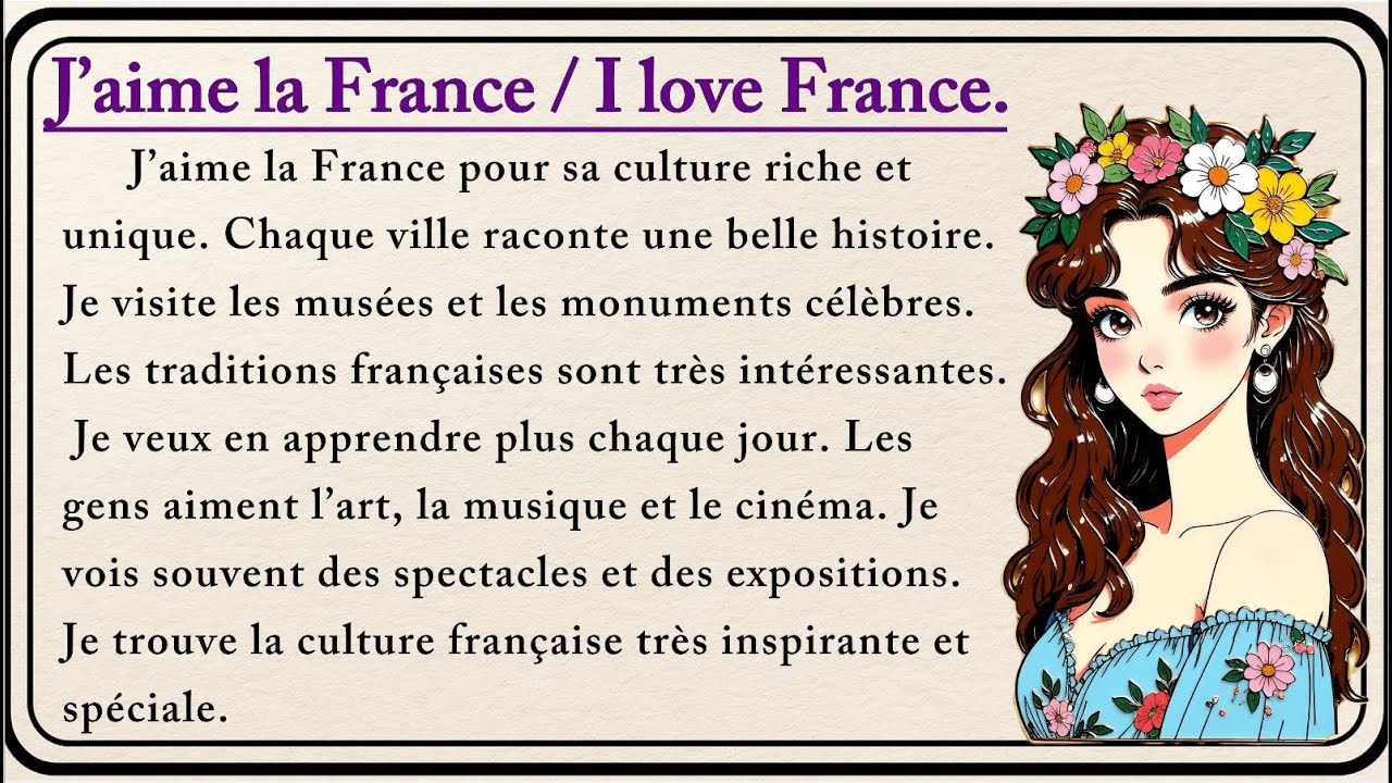 I love France❤️| J’aime la France | Learn French with Simple Story