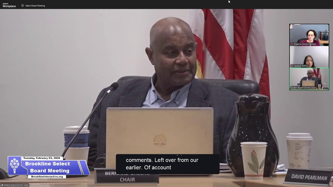 Brookline Select Board Meeting - February 3, 2026