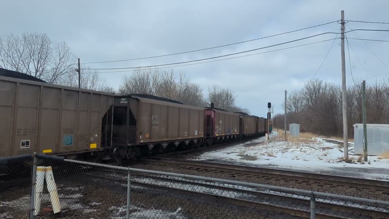 Fast CSX coal train in Marion Ohio 