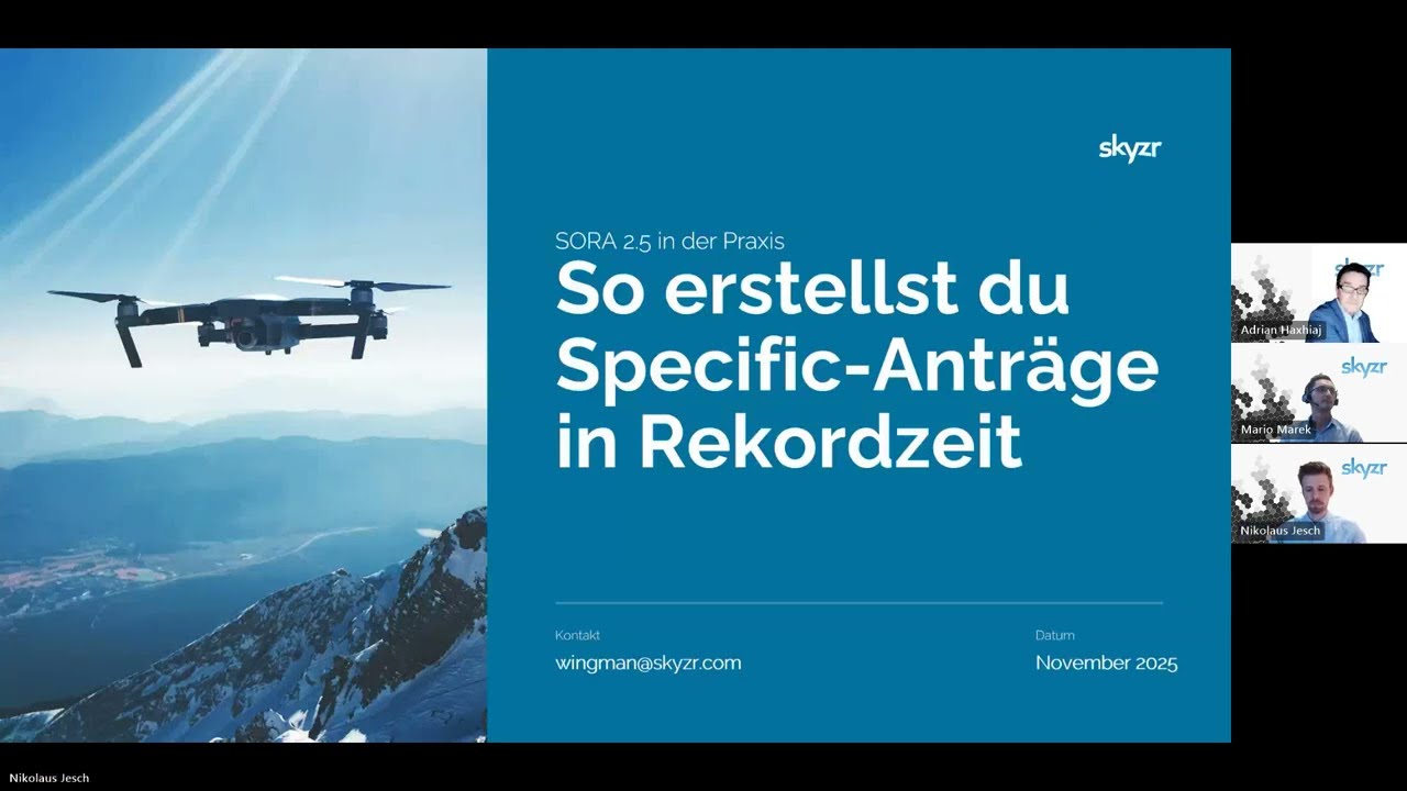 SORA 2.5 in der Praxis – So erstellst du Specific Anträge in Rekordzeit  (Webinaraufzeichnung)