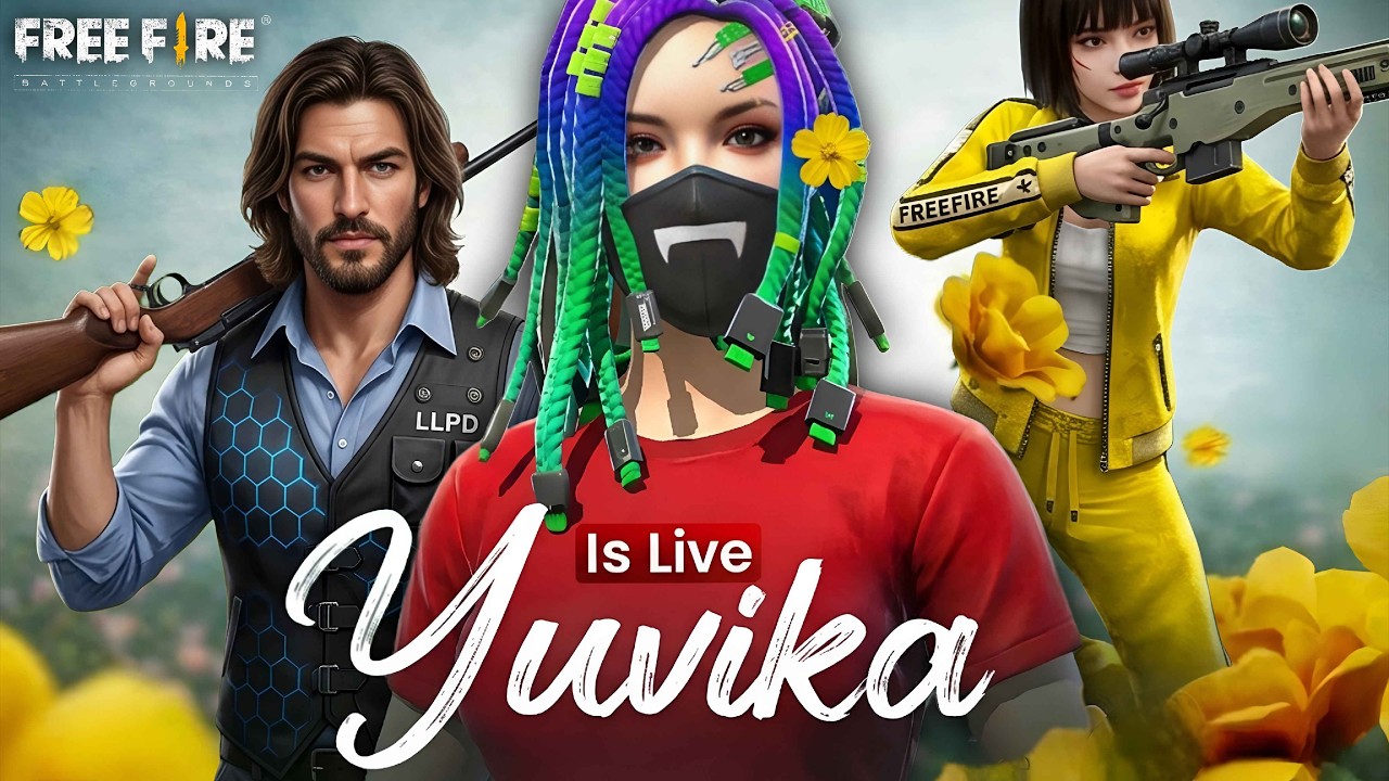 🔴 Free Fire Live Guild Test 🔥 1vs4 Hardest Fight ☠️ | Road to 60K Subscriber ! 🔥 #fflive #girllive