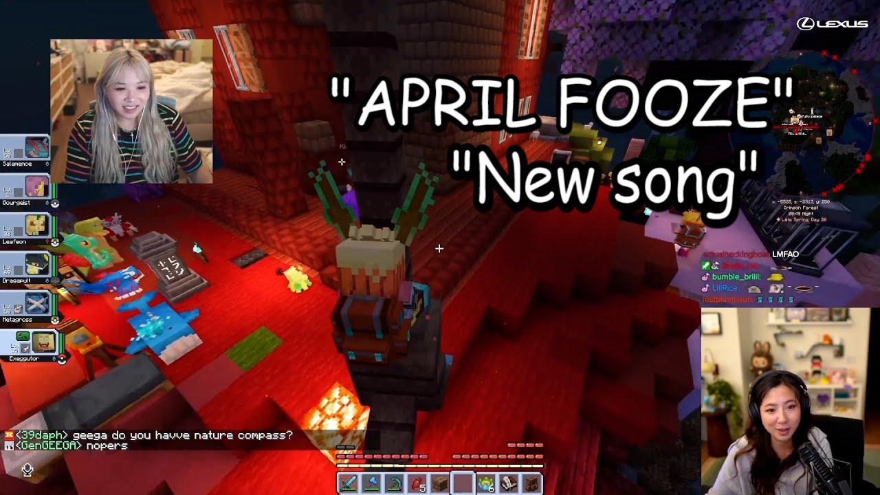 Abe cheating (?) | Miyoung & Yvonnie's React to Leslie RP as April Fooze in Minecraft Cobblemon