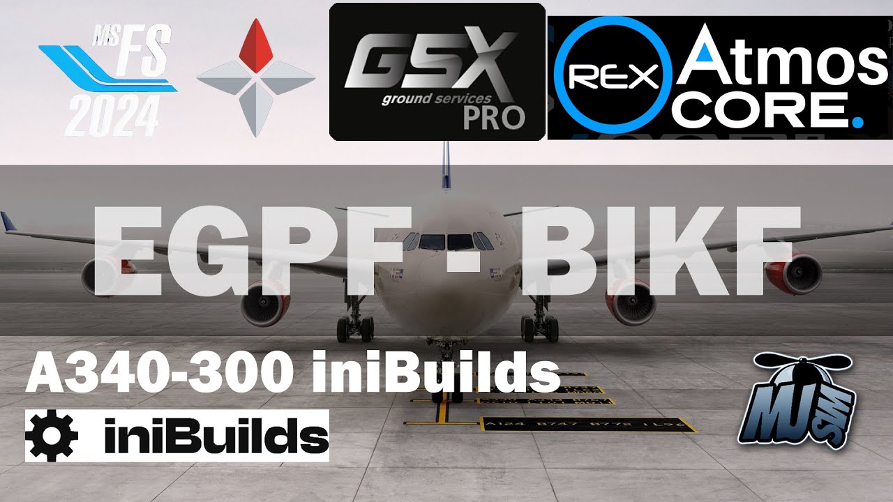 🔴 MSFS 2024 - SU 4 | EGPF / Glasgow ✈ BIKF / Keflavik | A340-300 iniBuilds #mfs2024
