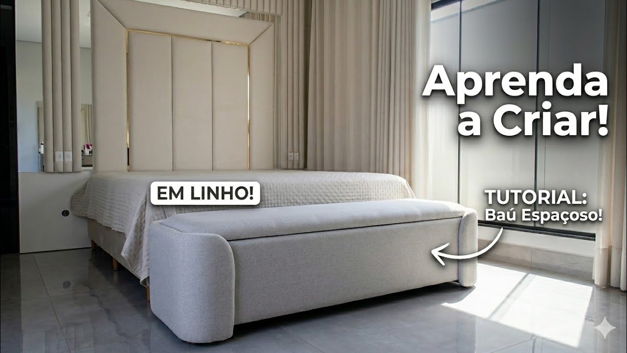 Como fabricar um pufe com baú! Uphostered! #diy #sofa  #chester