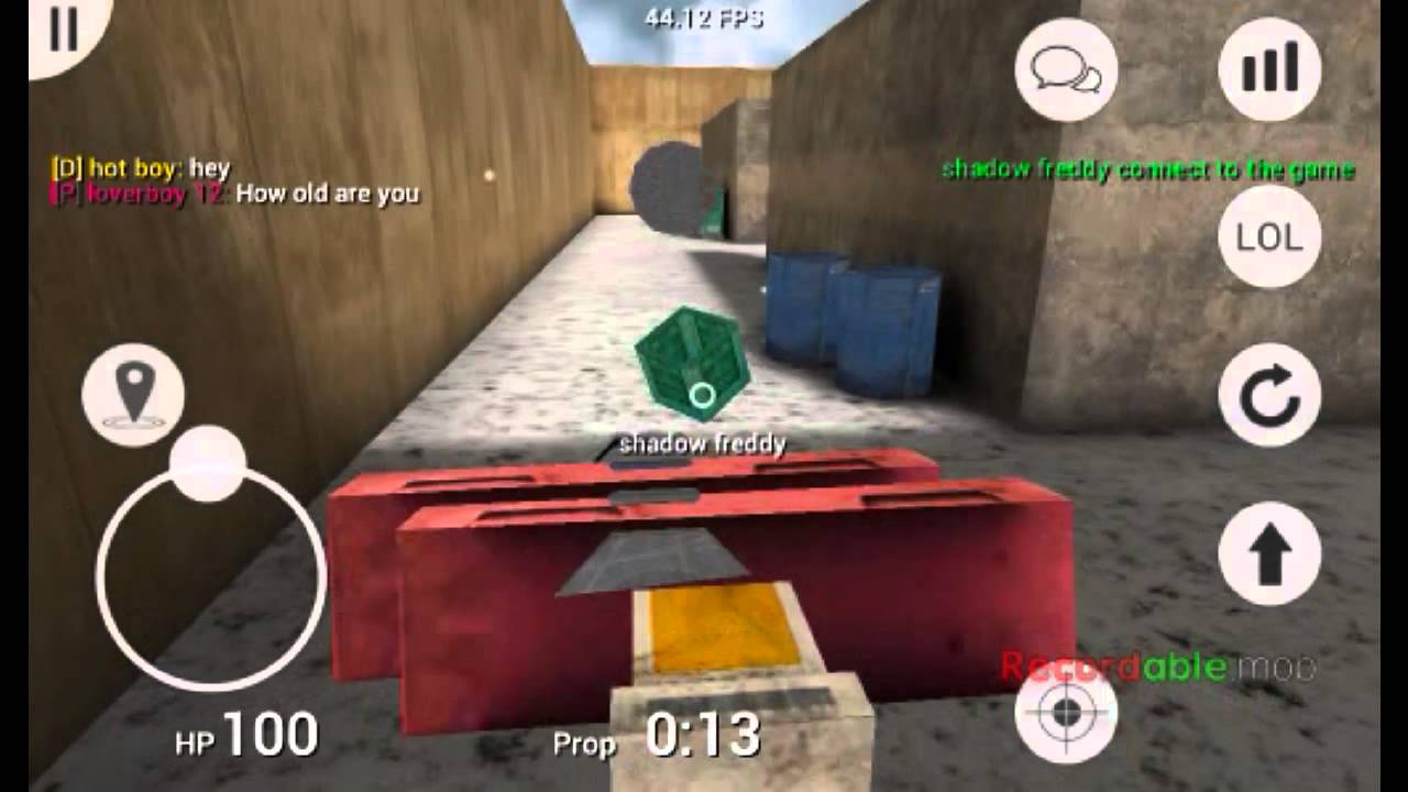 Jogando garry's mod online no android