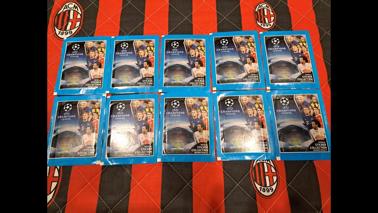 POWRÓT DO PRZESZŁOŚCI - TOPPS CHAMPIONS LEAGUE 2016/17 - OTWIERAM SASZETKI Z NAKLEJKAMI - SĄ TRAFY!!