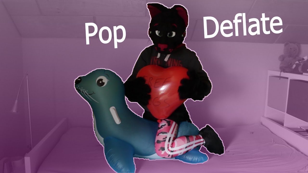 Fursuit Balloon pop and Poolytoy deflation