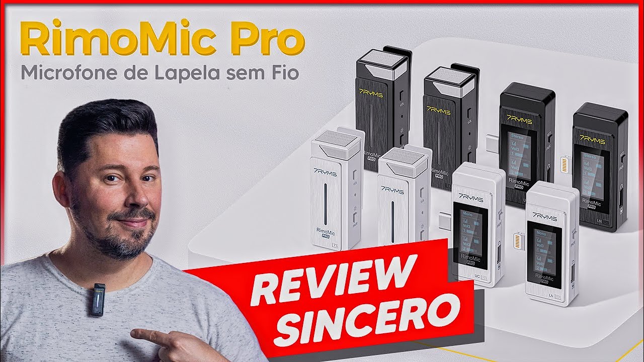 Microfone lapela SEM FIO RimoMic Pro 7RYMS (CELULAR E PC) | Review Sincero
