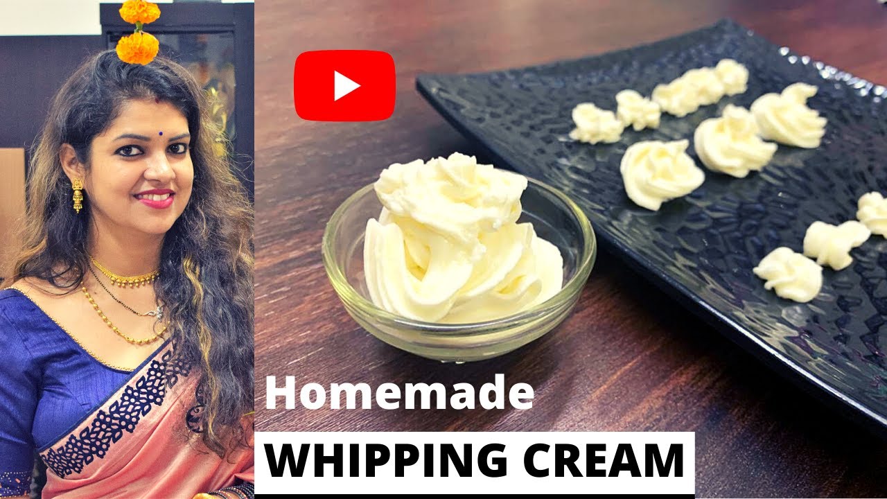 Homemade Whipped cream for cake decoration | Cake cream recipe in hindi | Cake cream making at home