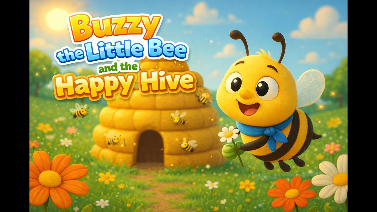 Buzzy the Little Bee and the Happy Hive 🐝✨ | Bedtime Story for Kids