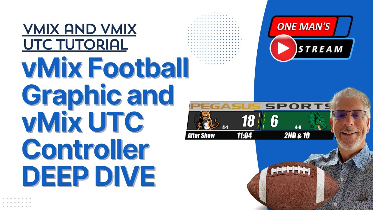 vMix Football Graphic and vMix UTC Controller DEEP DIVE | One Man's Stream EP 71 | vMix and vMix UTC