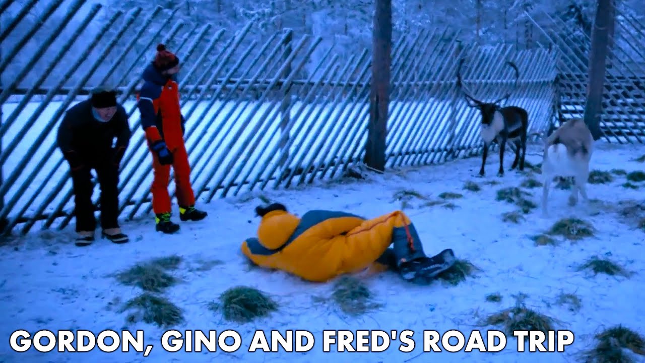 Gino D'Acampo Gets Thrown Around By A Reindeer | Gordon, Gino and Fred's Road Trip