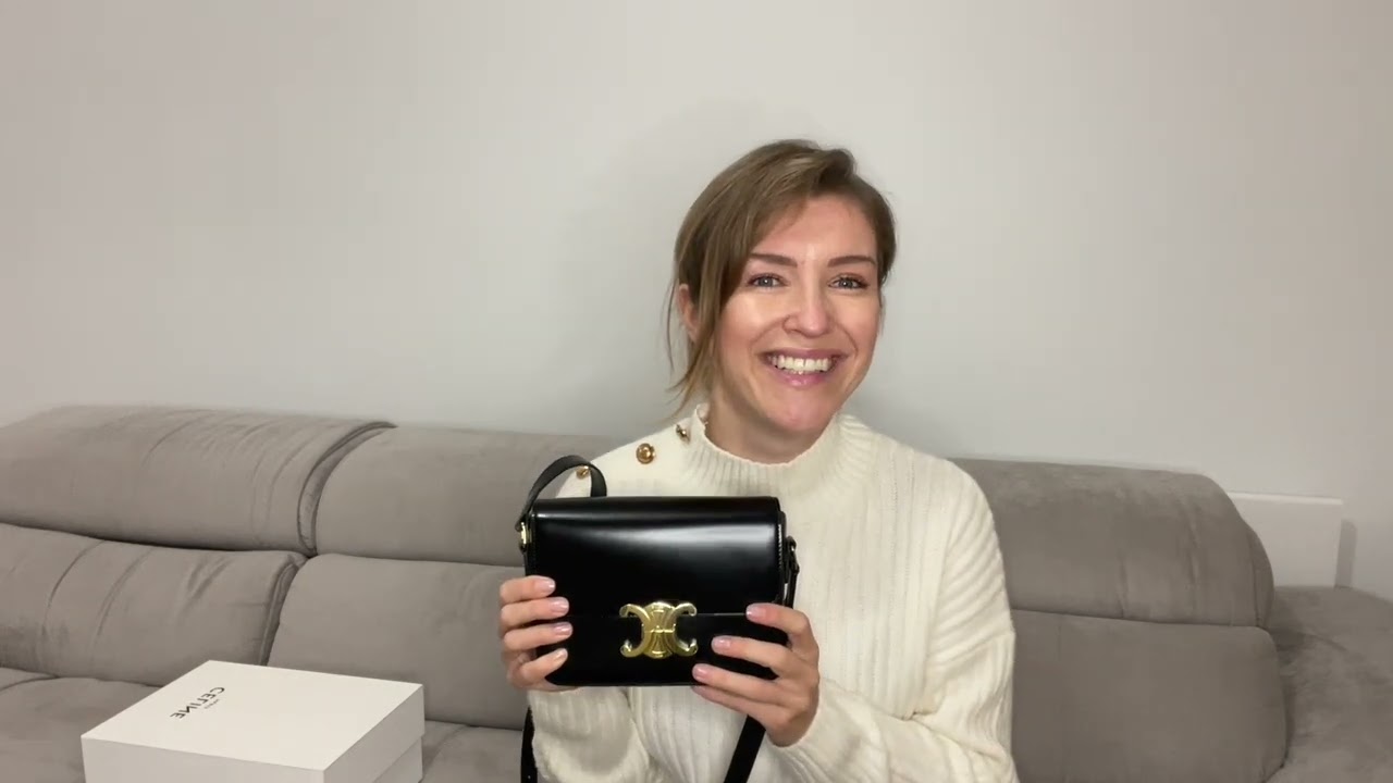 BAG REVIEW : CELINE TRIOMPHE TEEN BAG. REVIEW OF  DETAILS. WHAT FITS