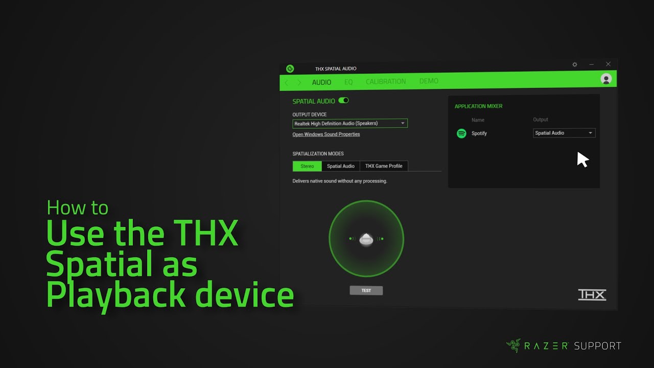 How to use the THX Spatial as a Playback device