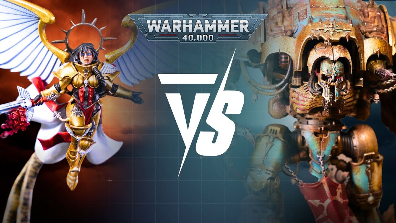 Adepta Sororitas Vs Chaos Knights Warhammer 40k 10th Edition Live 2000pts Battle Report
