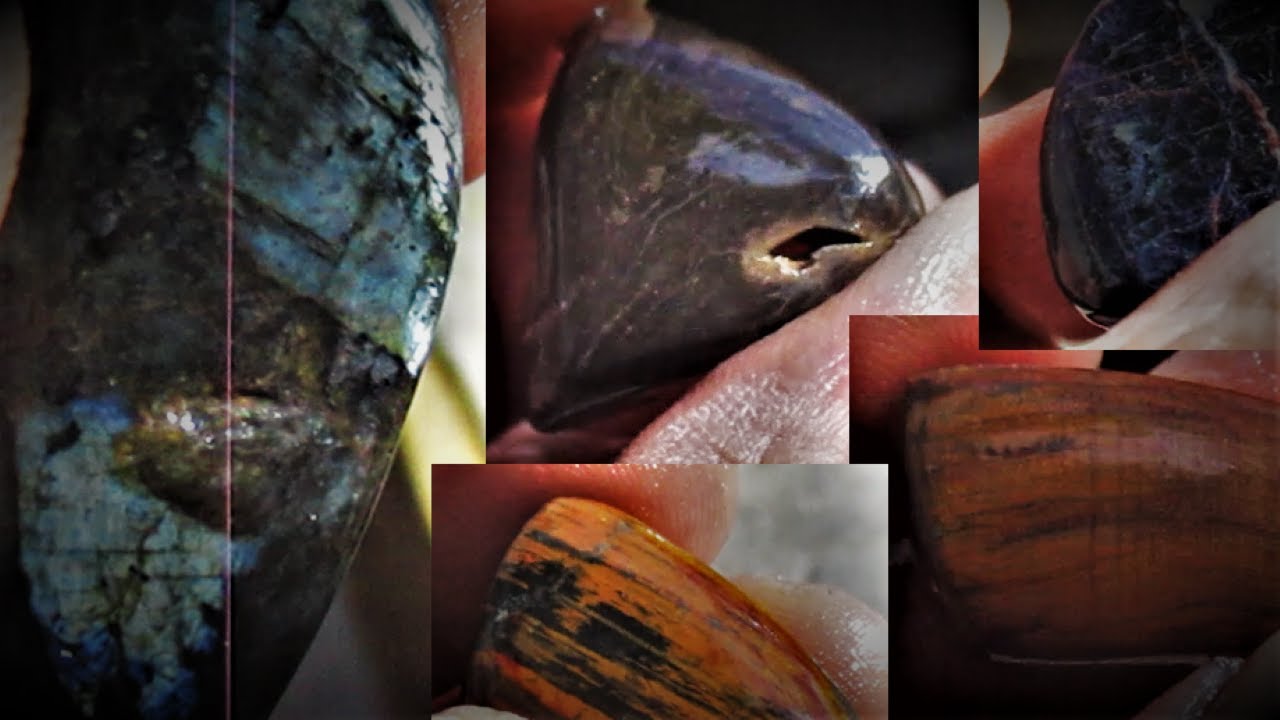 PALEOSTONE CUT ... antozonite, banded jasper, labradrite, jasper wood, cycad (Maj 2023)