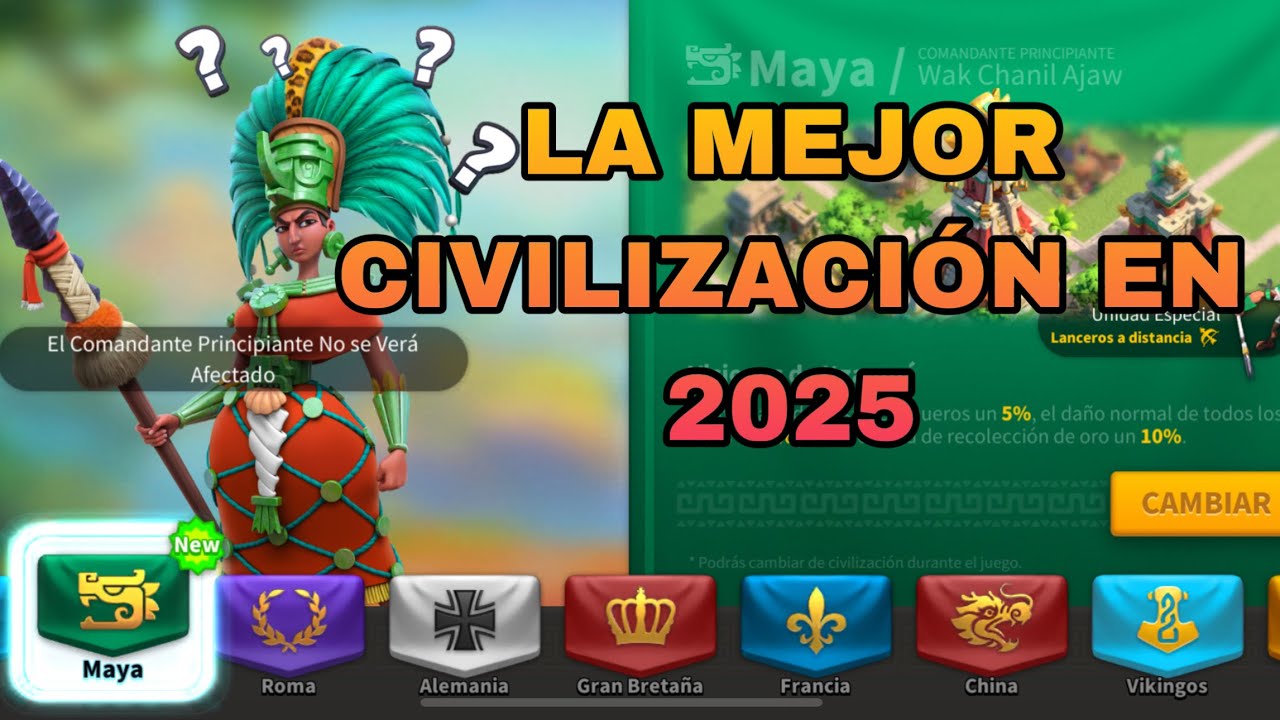 LA MEJOR CIVILIZACIÓN EN 2025 | RISE OF KINGDOMS ESPAÑOL