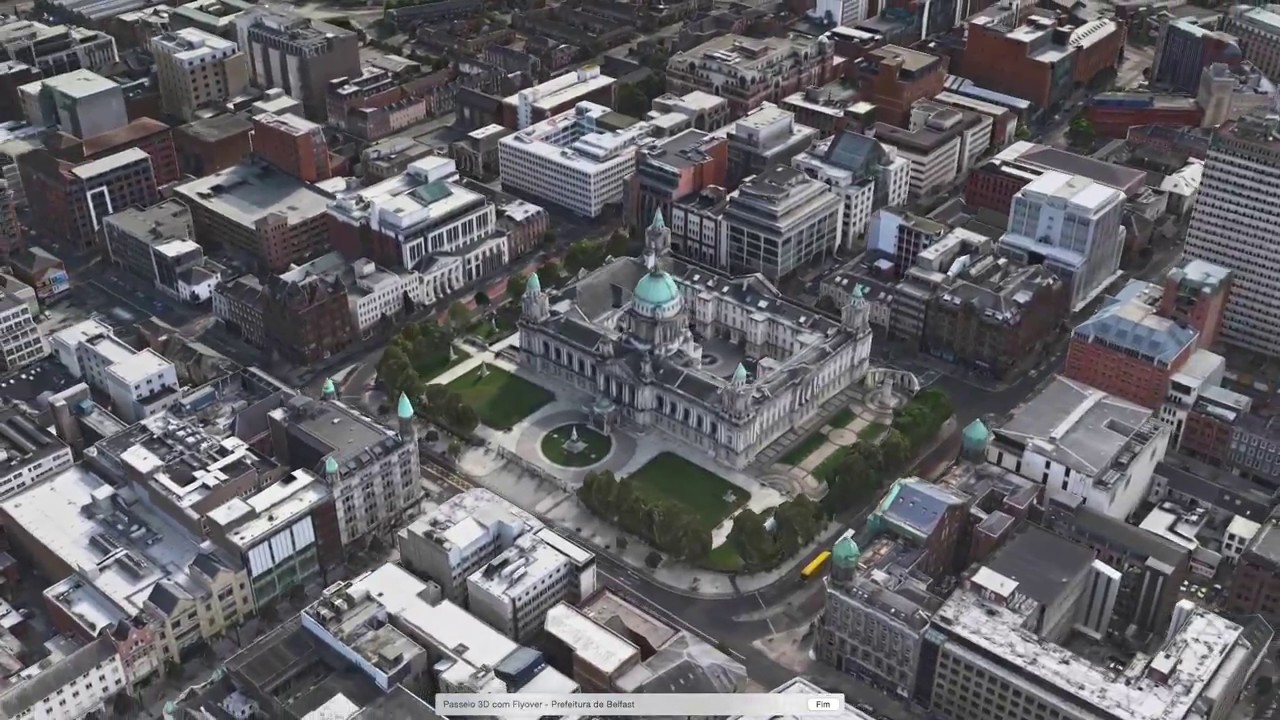 FLYING OVER BELFAST [WITH 3D FLYOVER]