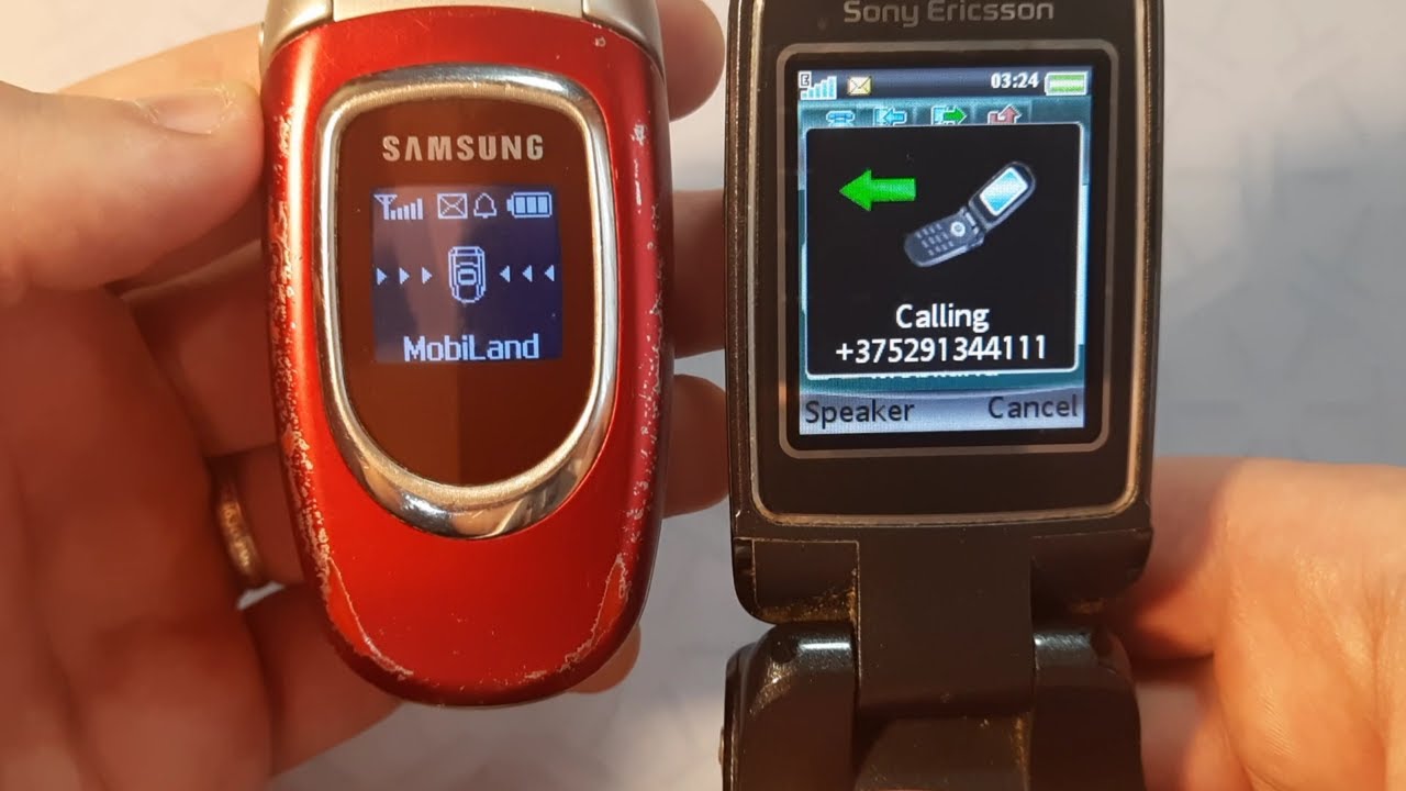 Incoming call & Outgoing call at the Same Time Sony Ericsson Z710i + Samsung X461