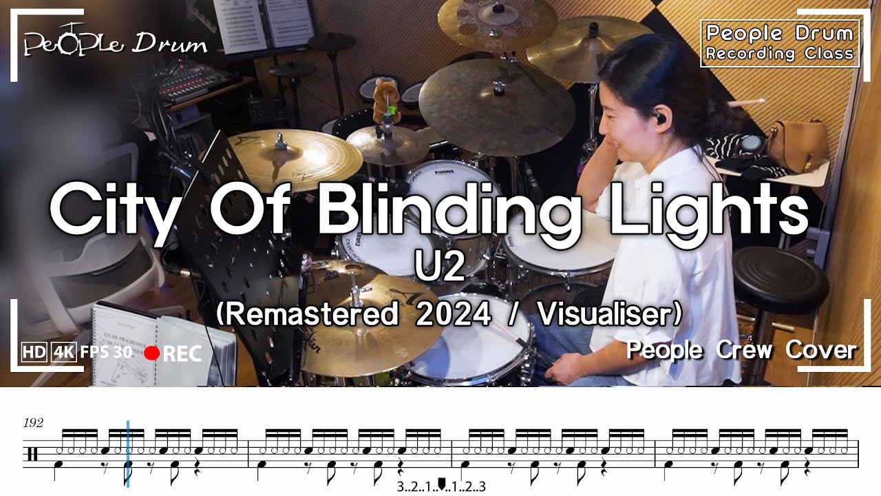 City Of Blinding Lights - U2 (Remastered 2024 / Visualiser) l People Crew Cover By. Sung A Kim