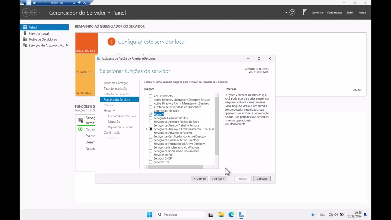 Uma VM dentro da outra com o Hyper-V no Windows Server 2025 - Aninhamento de VM