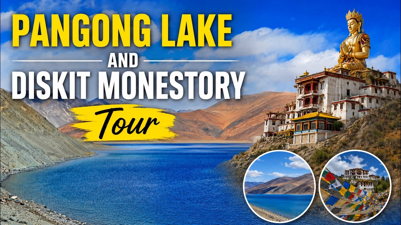 Ladakh Vlog | Diskit Monastery, Pangong Lake, Thiksey Monastery & Rancho School | Vlog in English