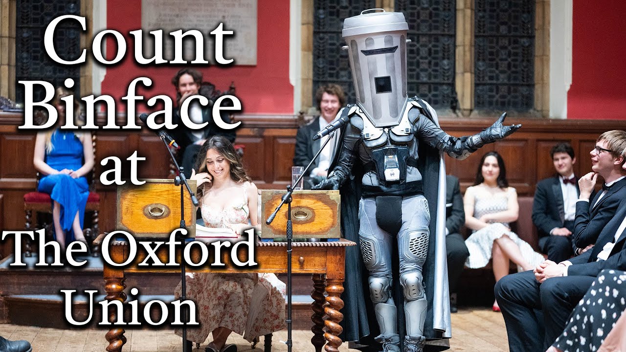 Count Binface invades The Oxford Union