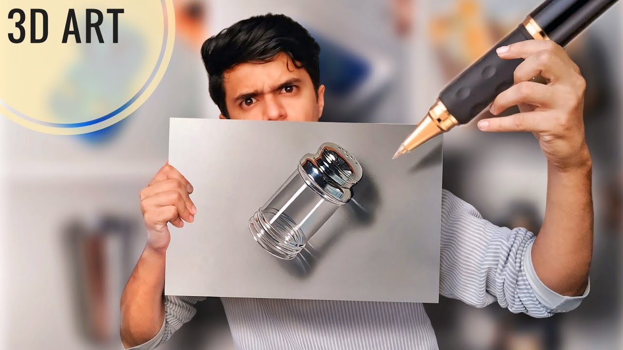3D ART | Hyper Realistic Drawing | Salt Shaker | So realistic that...😱