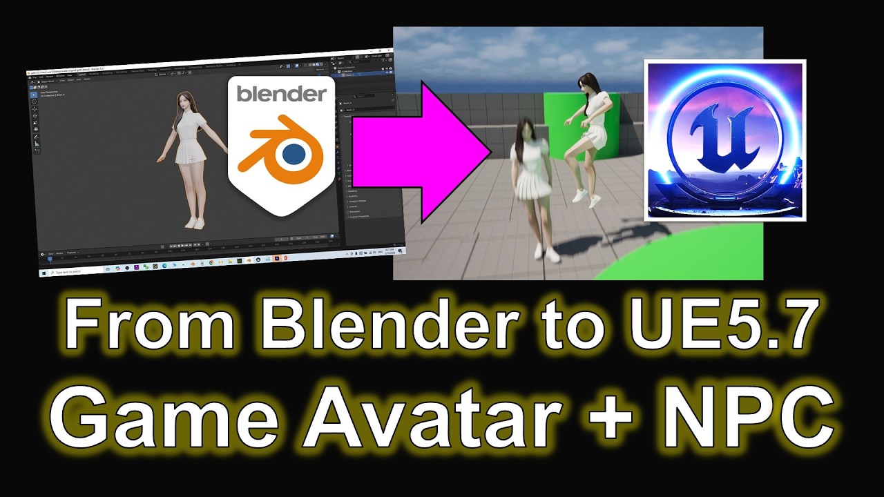 From Blender to Unreal Engine 5.7 Game Avatar & NPC | Full Tutorial #blender #unrealengine #gamedev