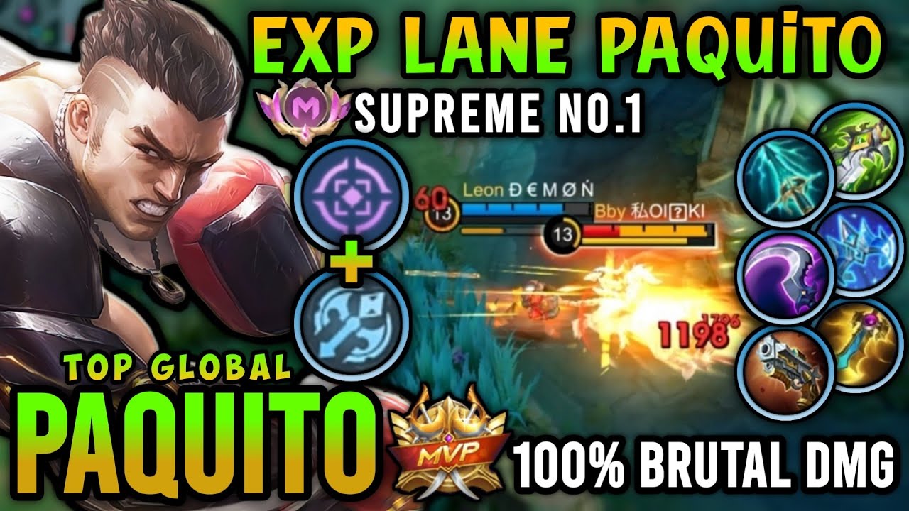 Supreme No.1 Paquito!! Top Global Paquito Best Build And Emblem 2025 - Mobile Legends