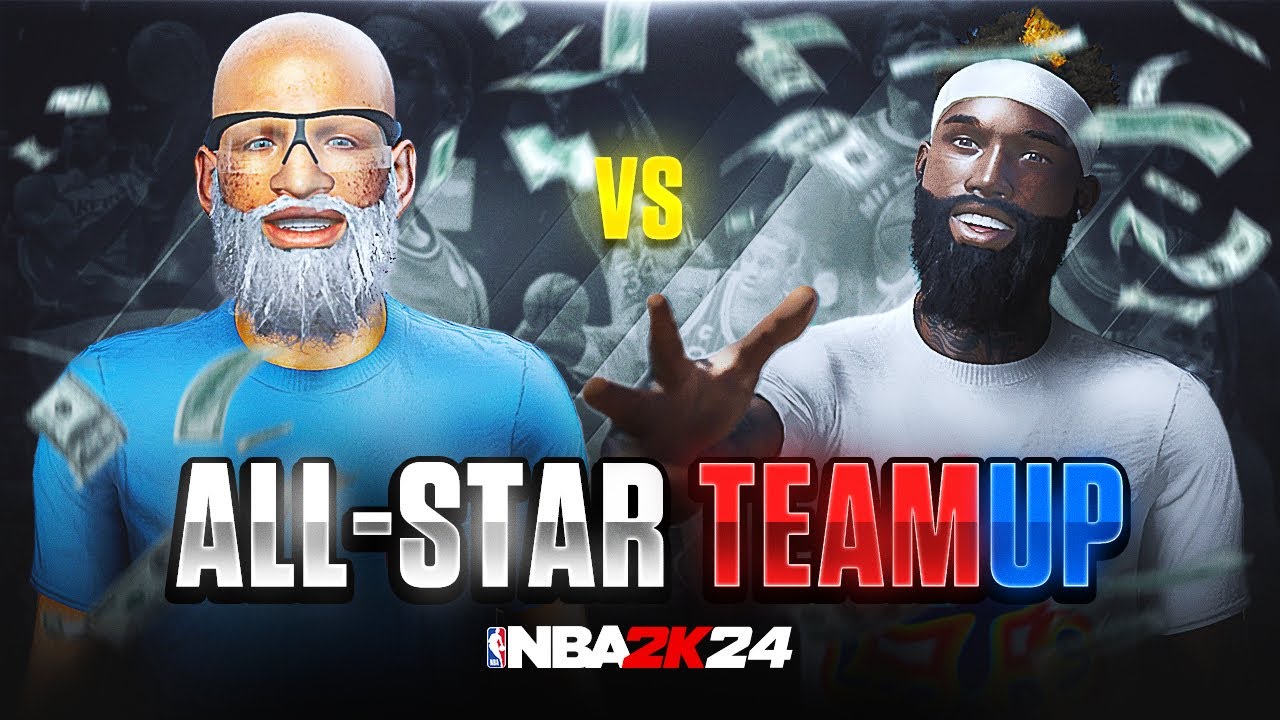 $1000 WAGER VS GMAN IN ALL-STAR TEAM UP ON NBA 2K24 WITH FRIENDS