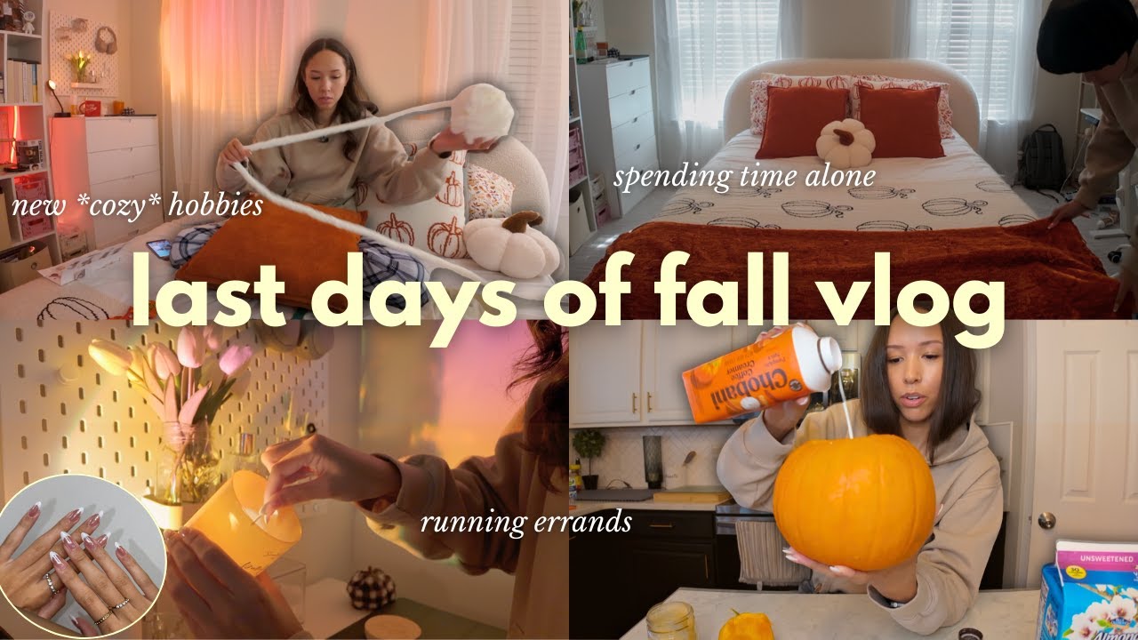 Влог последних дней осени🍂 уютные одиночные хобби, беготня по поручениям и *выход из комнаты, лол*
