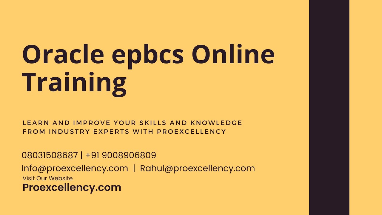 Oracle EPBCS Online Training | Oracle EPBCS: Online Training for Professionals with Certifications