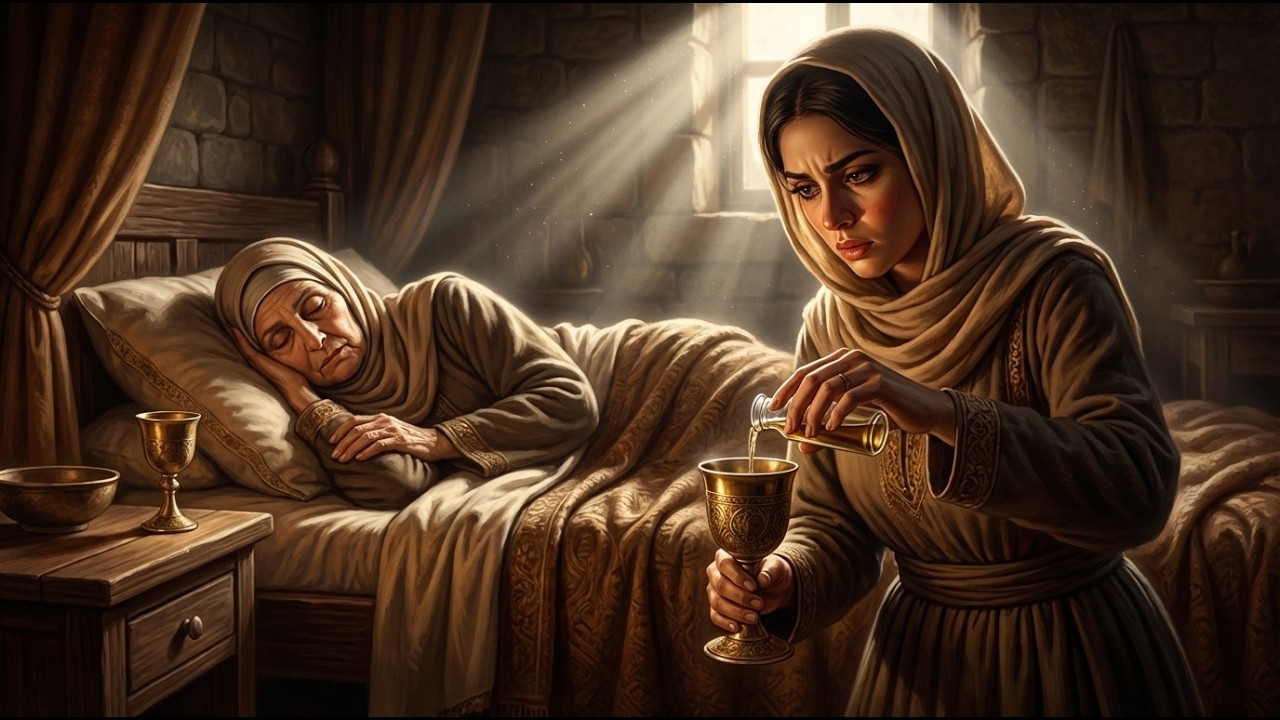 وضعت 'السم' في كاس الأرملة لتستولي على ذهبها وتزوج ابنتها، وفي الصباح ...وجدت الارملة بصحةجيدة !