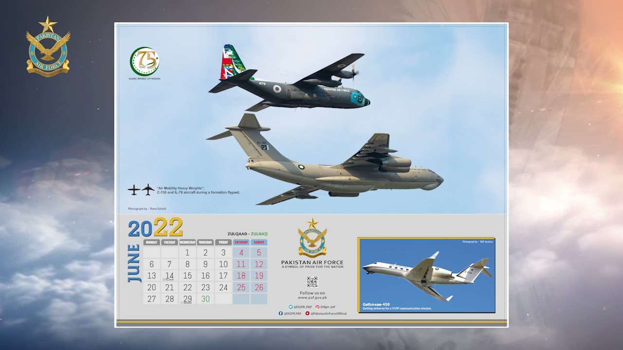 PAF CALENDAR 2022