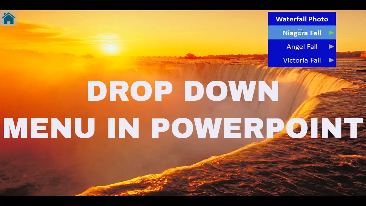 How to drop down menu in PowerPoint