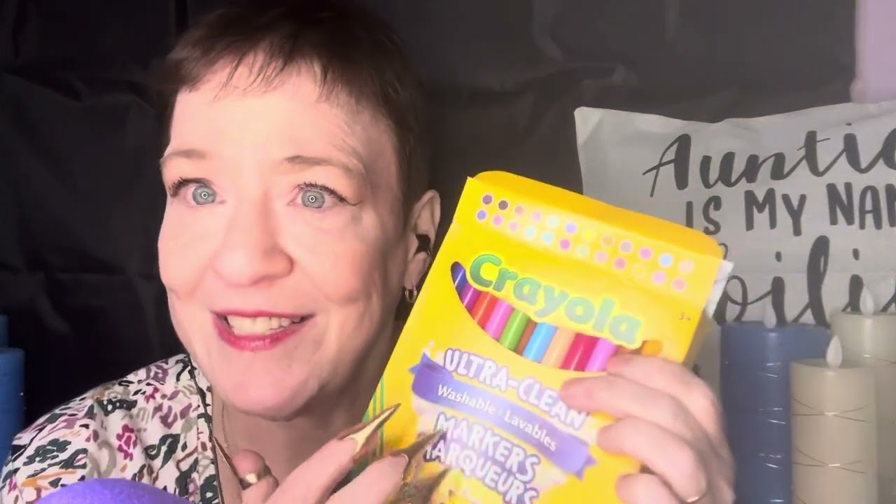 ASMR  whispered & tingle inducing sounds mic scratching, tapping, cellophane scrunching & chatting
