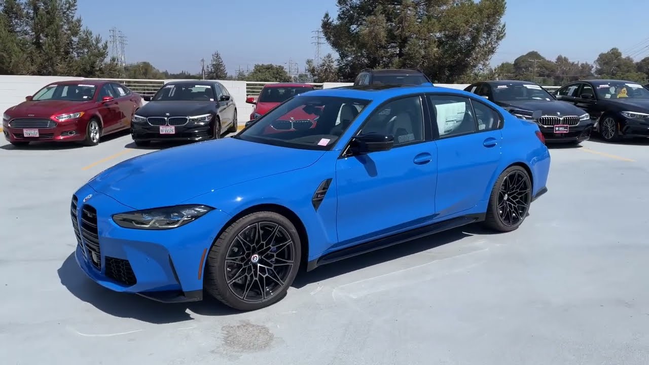 Tour the 2022 M3 Competition in individual Santorini Blue with MPE & Wing | 4K
