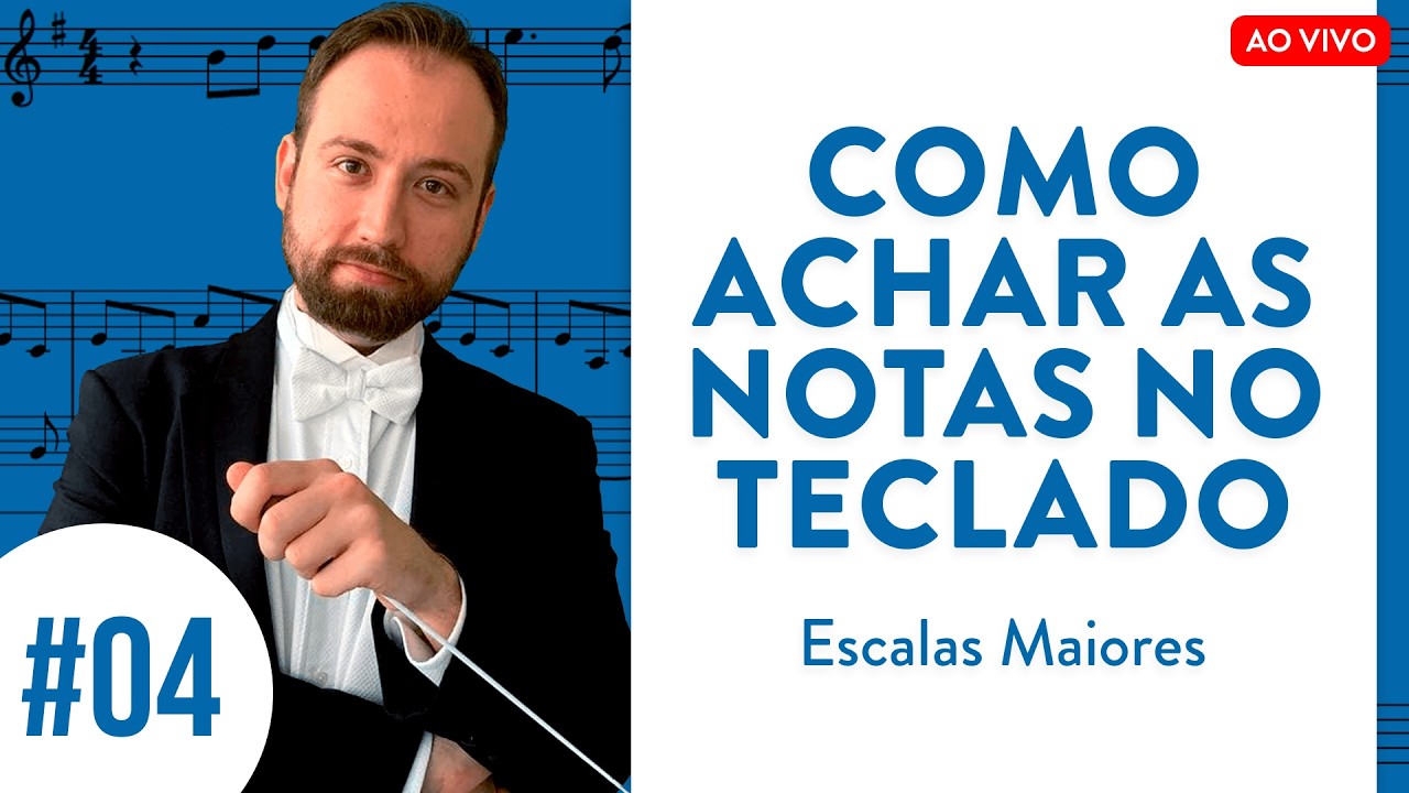 Módulo 3 - Aula 04 | Como achar as notas musicais no teclado - Escalas maiores 🎶