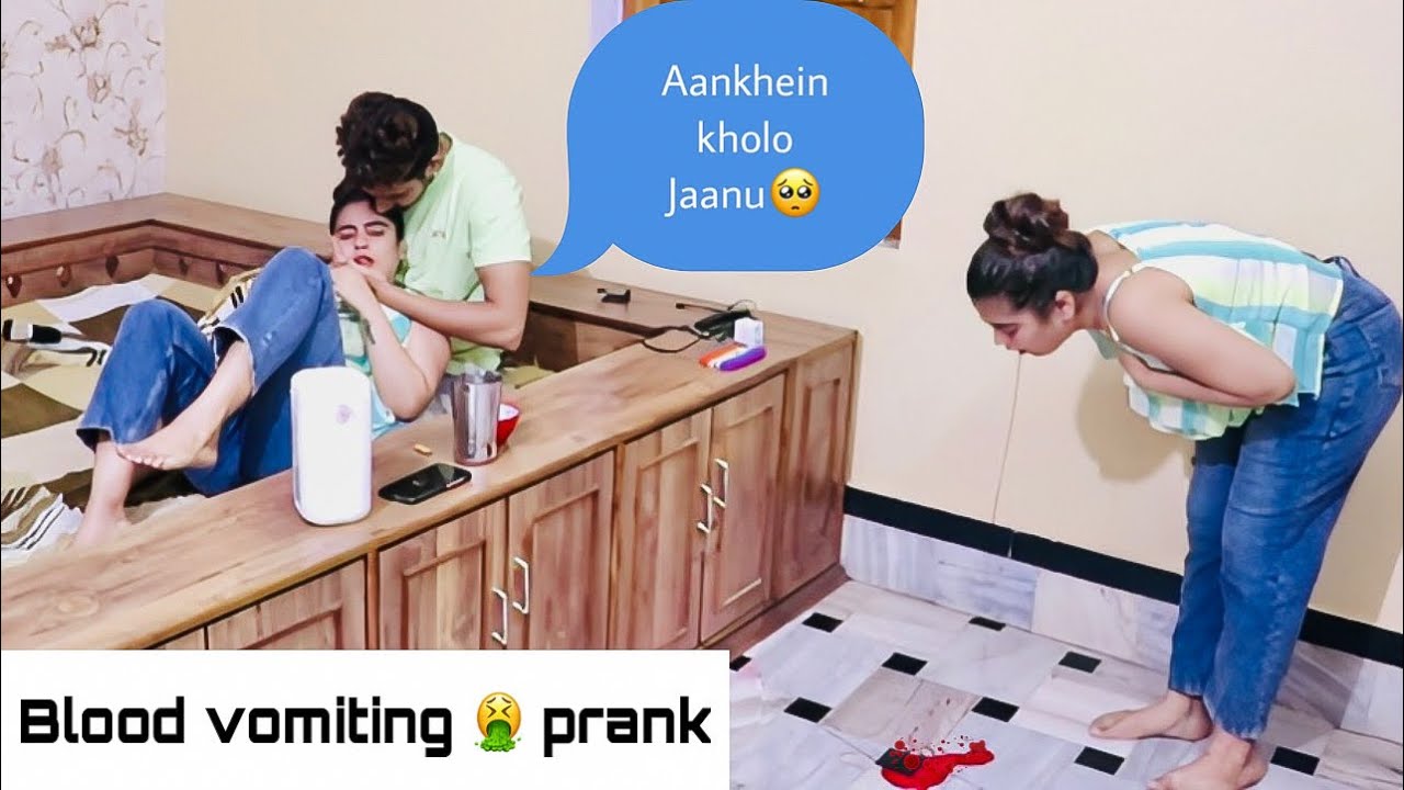 Fake Blood Vomiting 🤮 Prank On Husband |Abhishek and Miesha
