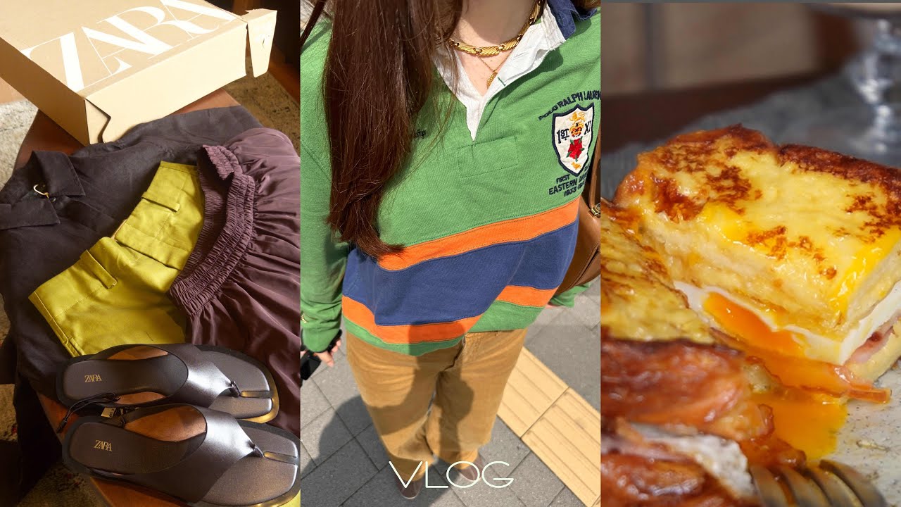 [VLOG]蚤の市へ.ZARAで春服購入/麻辣湯作り/フレンチトーストサンド