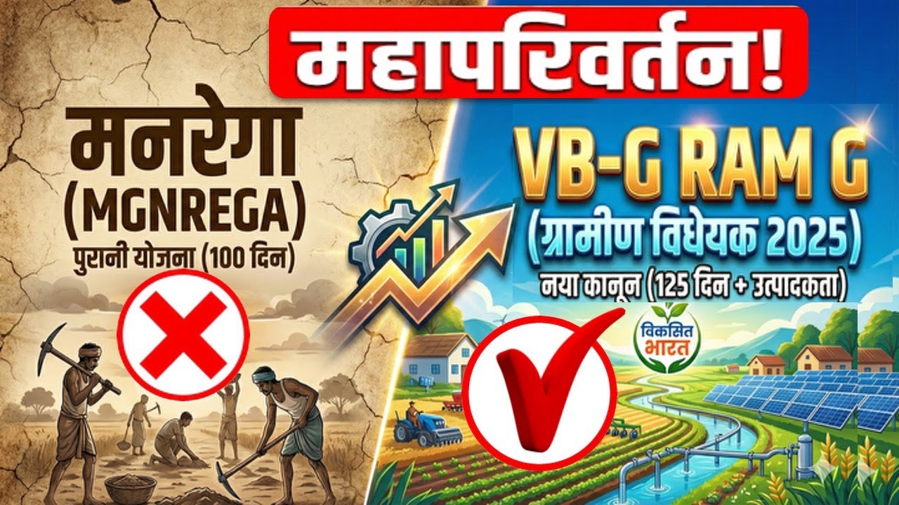 VB-G RAM G Bill 2025 सम्पूर्ण जानकारी, MNREGA, VB-G RAM G #vbgramg #manrega | MNREGA New Update 2026
