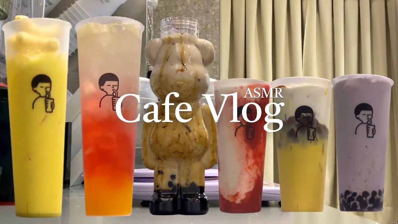 (1시간) 카페 ASMR로 같이 카페멍 해요🔔 | 카페 브이로그 1시간 모음 | 디저트39 | [카페멍 #1]