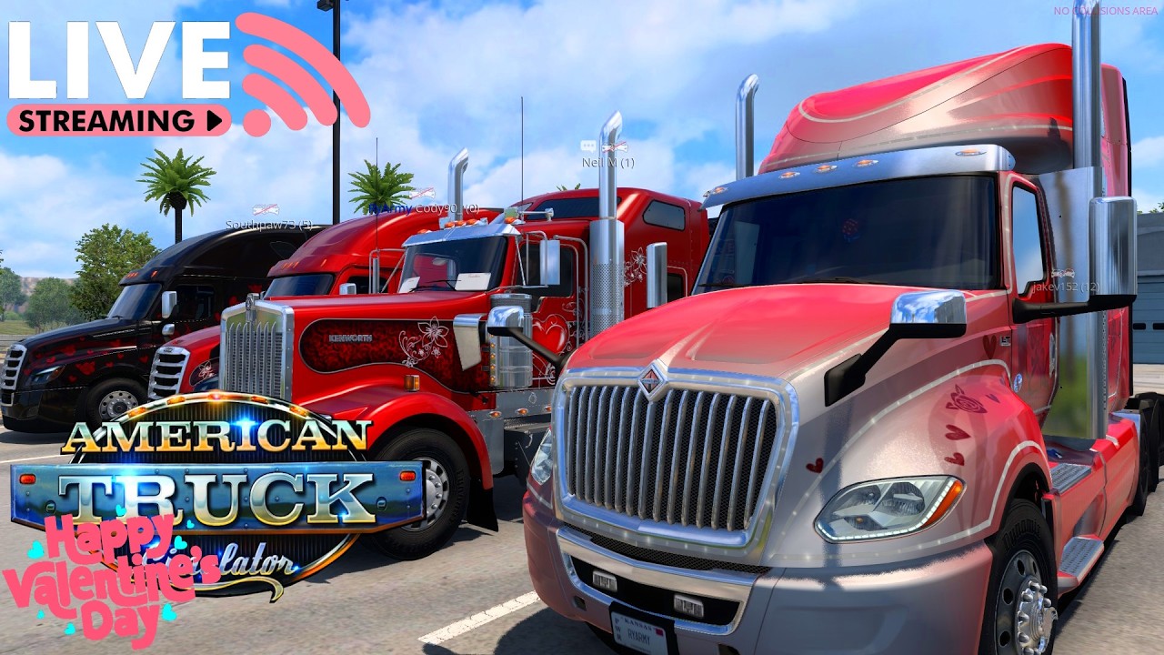LIVE: American Truck Simulator: 💘💘Our 7th Annual Valentine's DayConvoy💘💘
