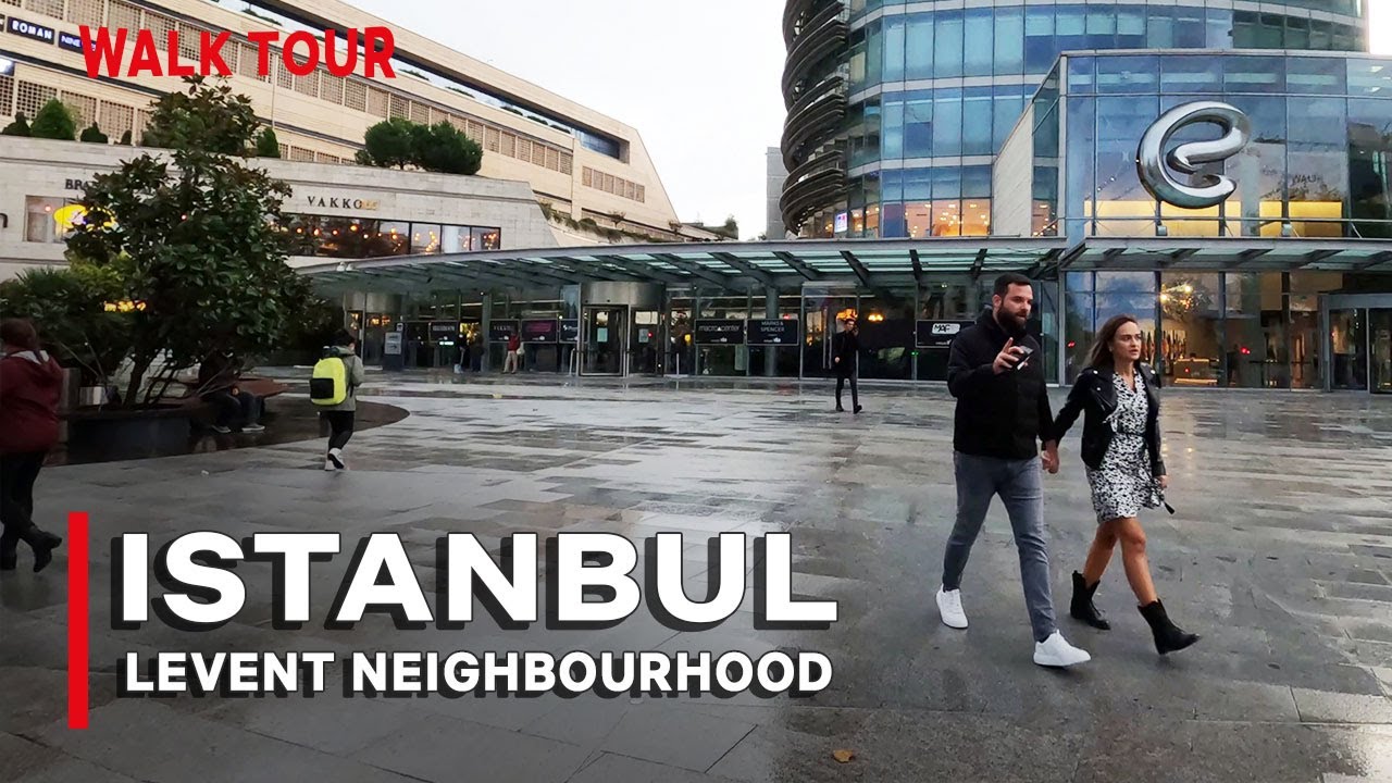 Istanbul Levent Neighbourhood | Walking Tour October 2021 |4k UHD 60fps