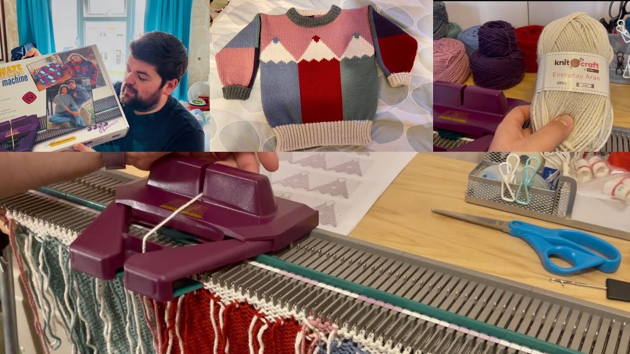Knit With Me - Size 10 Childs Intarsia Pencil Sweater On The Ultimate Sweater Machine