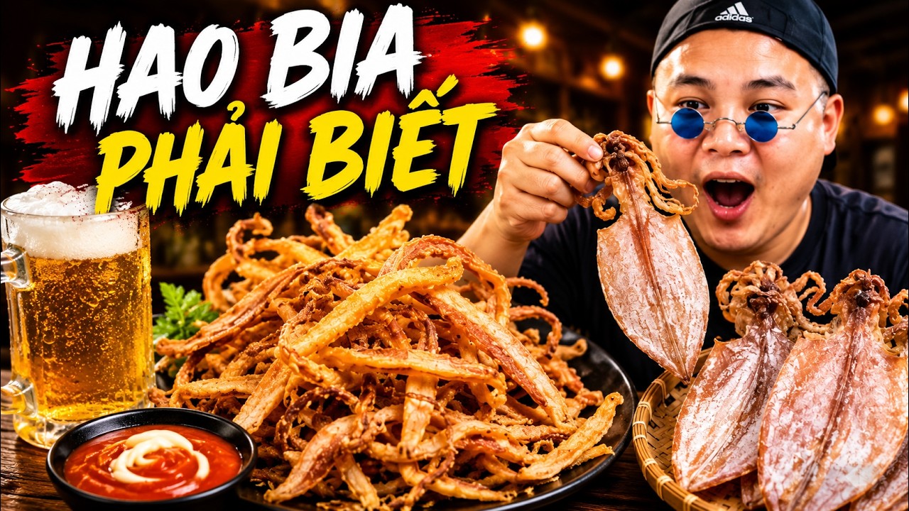 thử thách làm món mực khô chiên giòn độc lạ