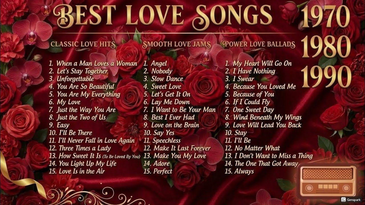 💖 BEST LOVE SONGS EVER 🎶🎶 GREATEST ROMANTIC CLASSIC HITS OF THE 70s, 80s & 90s | OLD LOVE SONGS