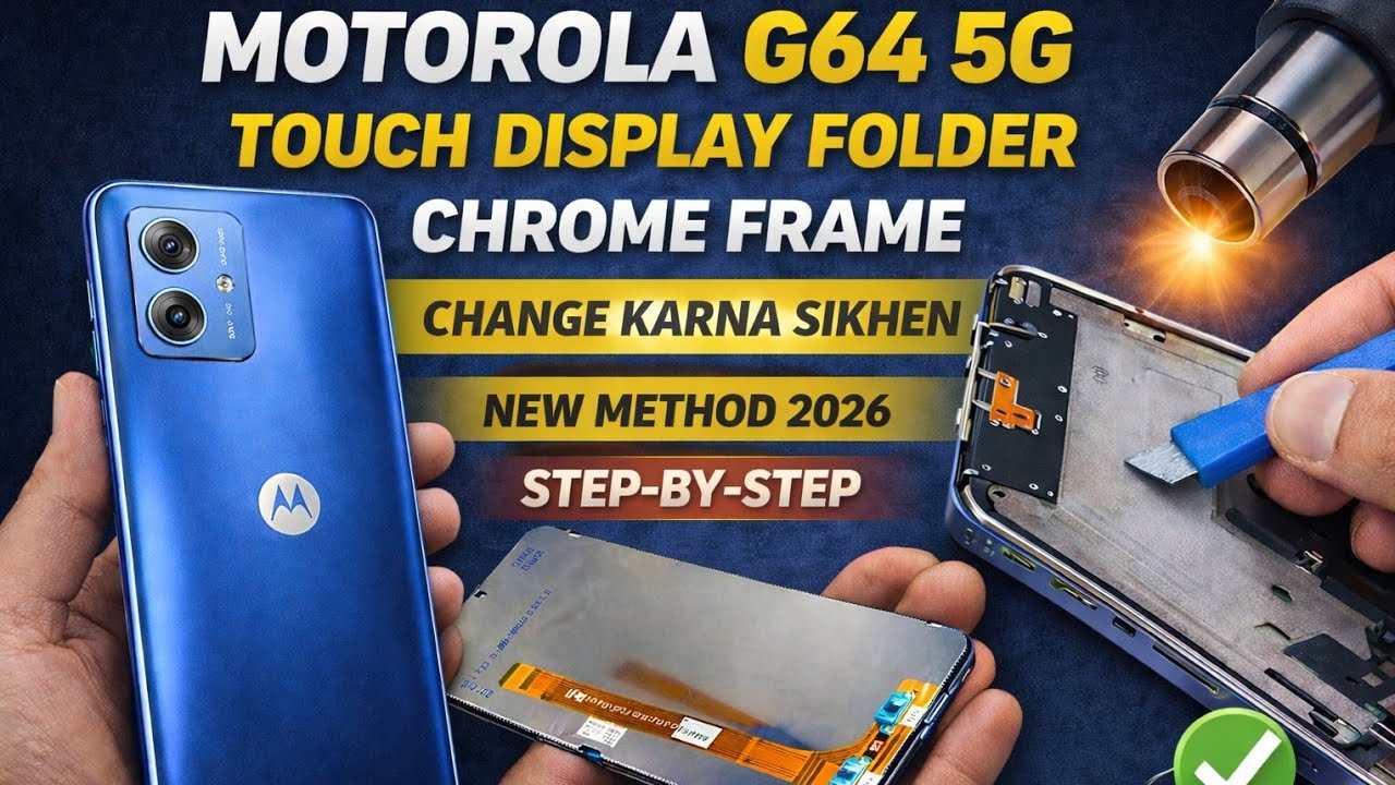  Motorola G64 5G Touch & Chrome Frame Replacement | Step-by-Step New Method 2026 🔥 #MobileRepair #5G